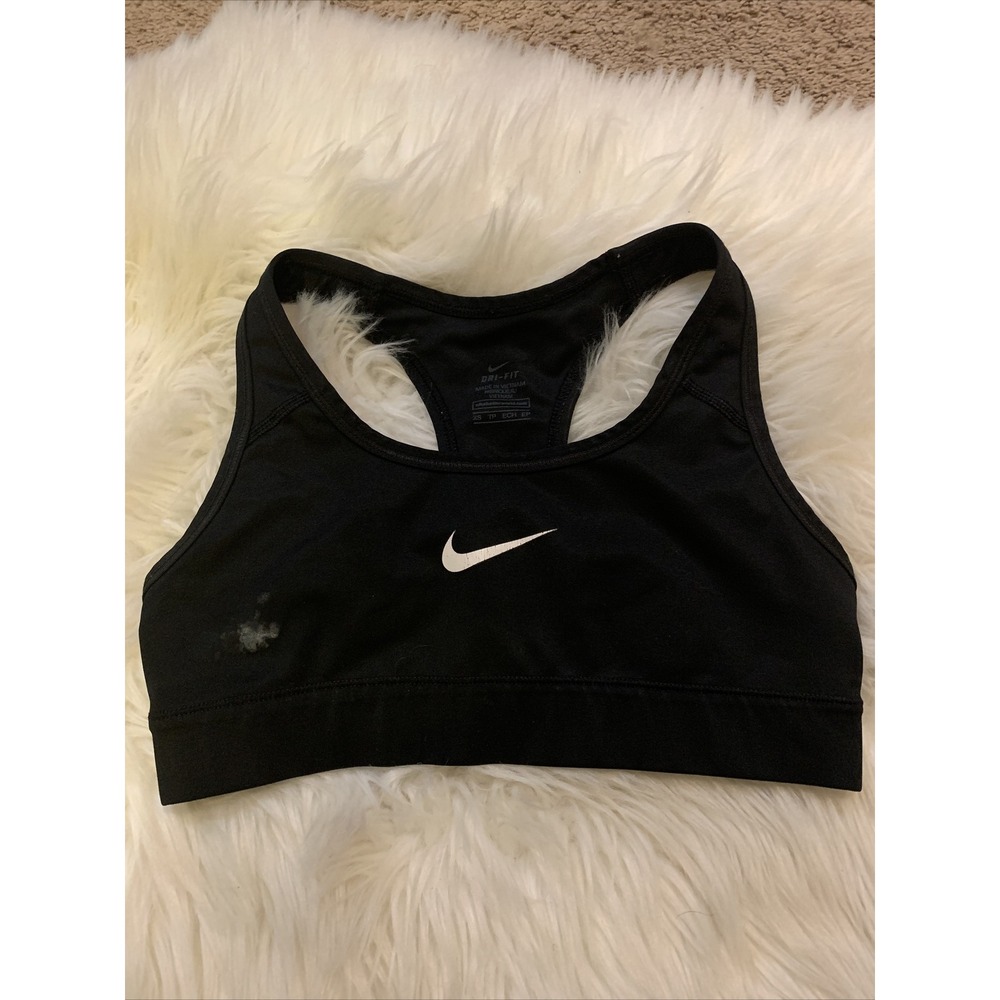 Nike Dri Fit XS Unlined Sports Bra Black Read Description